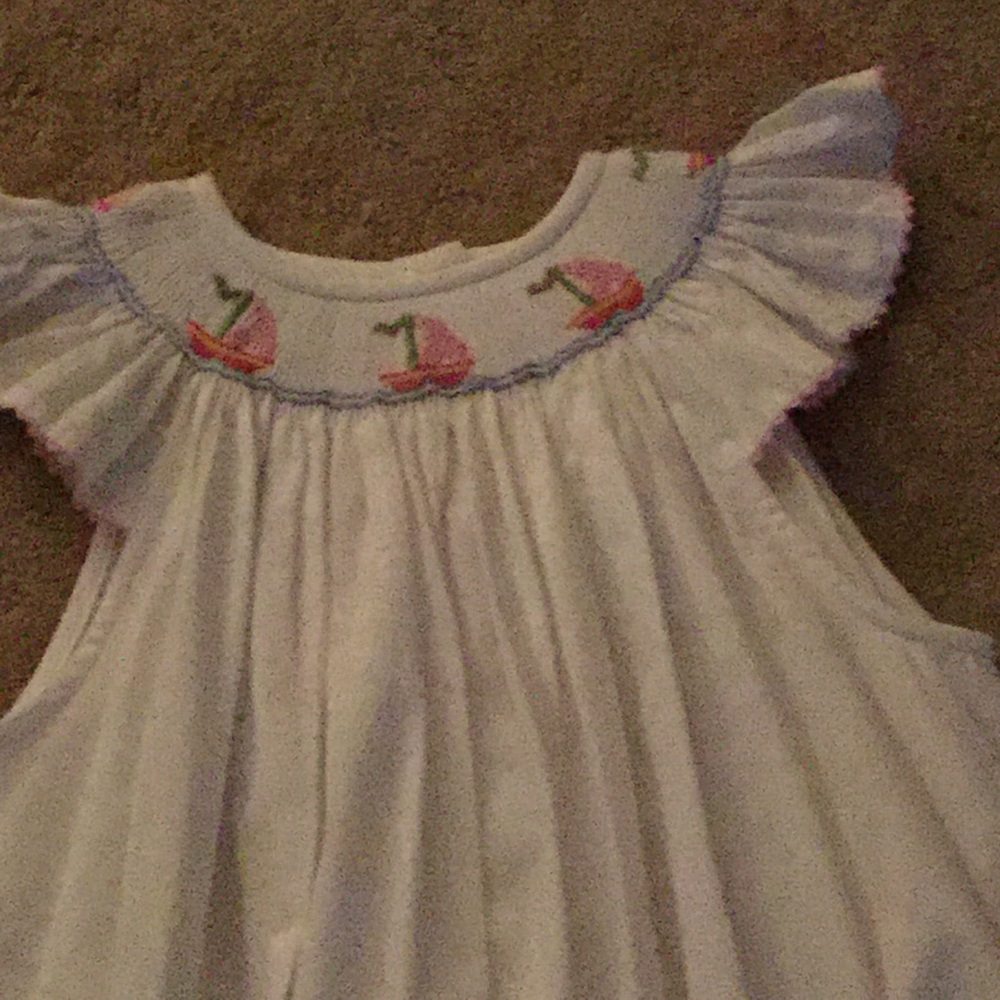 VIVE LA FETE girls smocked sailboat dress